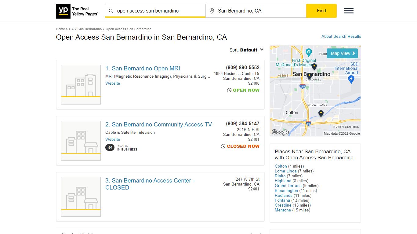 Open Access San Bernardino in San Bernardino, CA - Yellow Pages